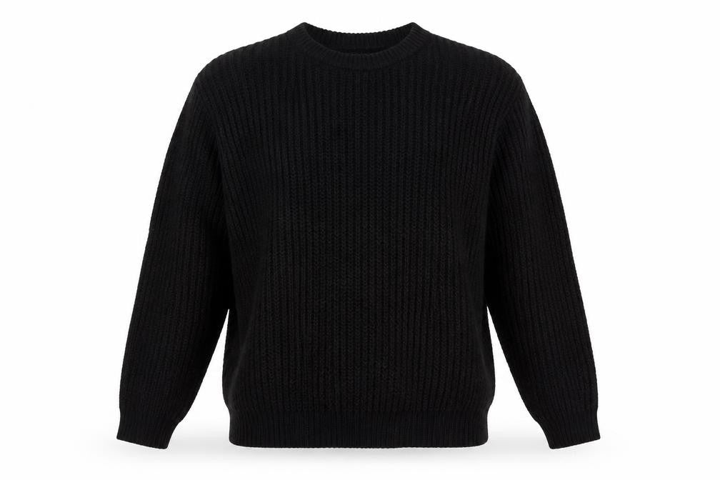 ASOS Men Black XL Cable Knit Crew Neck Pullover Jumper