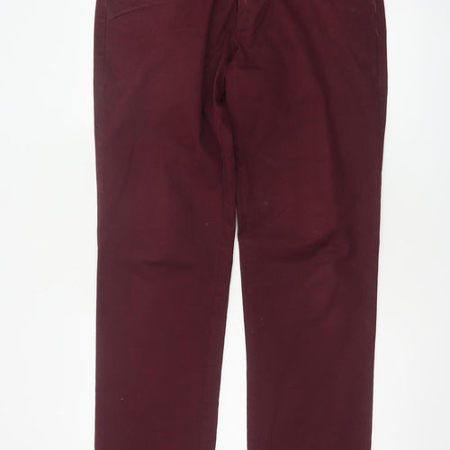 GAP Men’s Burgundy Red 33x34 Straight Chino Trousers Regular Fit