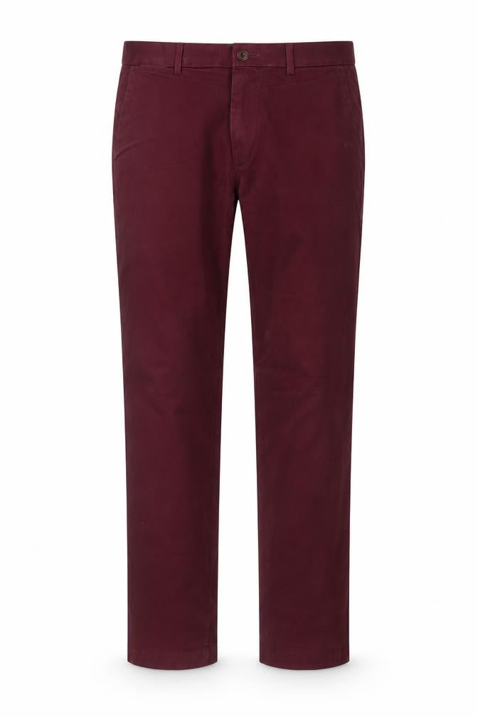 Gap Men’s Burgundy Red 33x34 Straight Chino Trousers Regular Fit