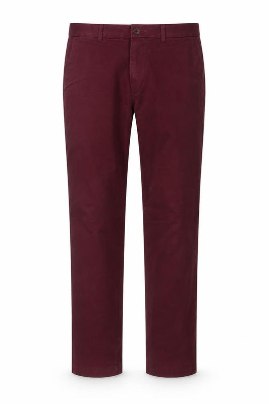 GAP Men’s Burgundy Red 33x34 Straight Chino Trousers Regular Fit