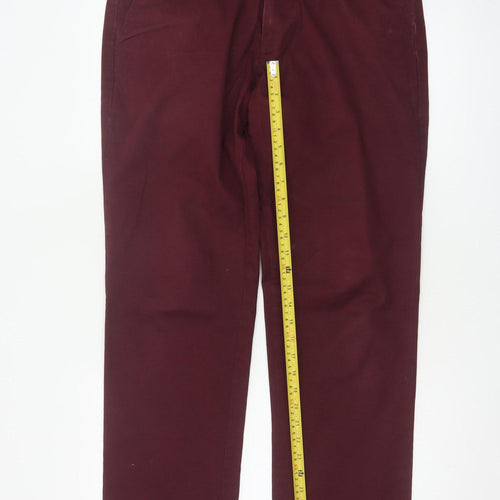 GAP Men’s Burgundy Red 33x34 Straight Chino Trousers Regular Fit