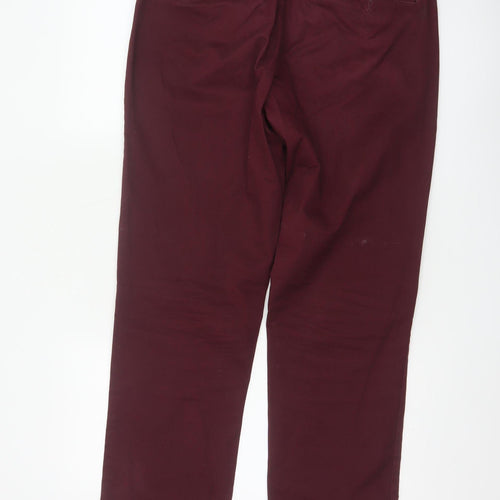 GAP Men’s Burgundy Red 33x34 Straight Chino Trousers Regular Fit