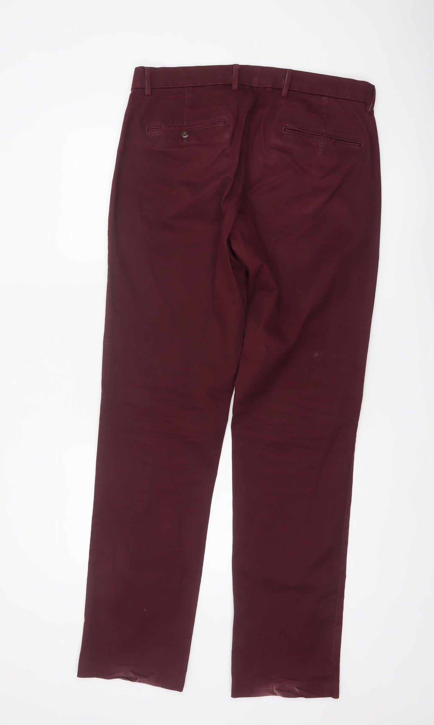 GAP Men’s Burgundy Red 33x34 Straight Chino Trousers Regular Fit