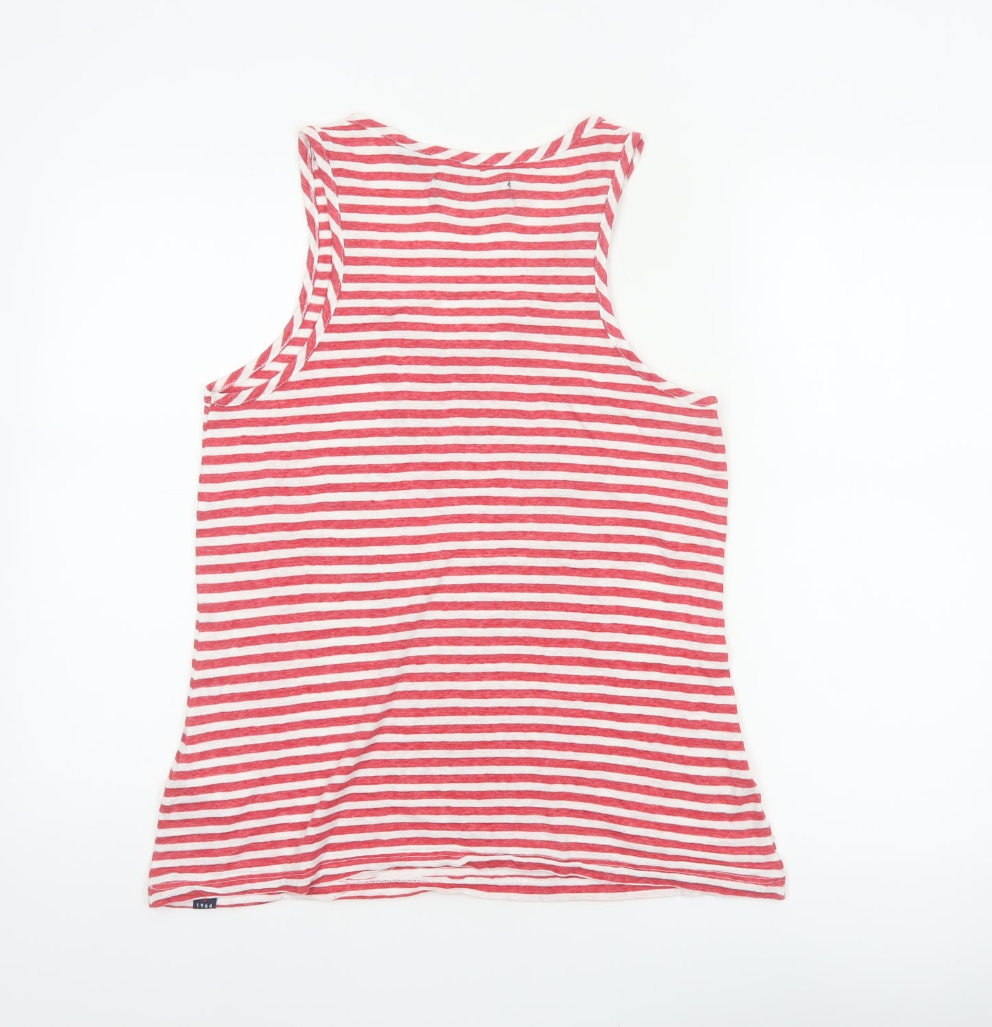 Superdry Women Red Stripe Paris Print Jersey Tank Top UK 10