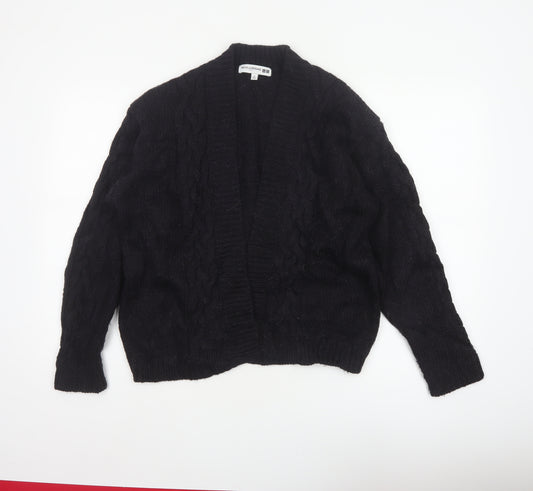 Ines de la Fressange Uniqlo Women Black M Open Cable Knit Cardigan