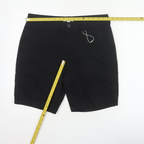 Marks & Spencer Men's Black 34in Mid Chino Shorts Cotton Stretch