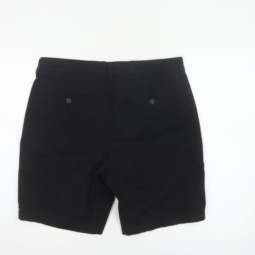 Marks & Spencer Men's Black 34in Mid Chino Shorts Cotton Stretch