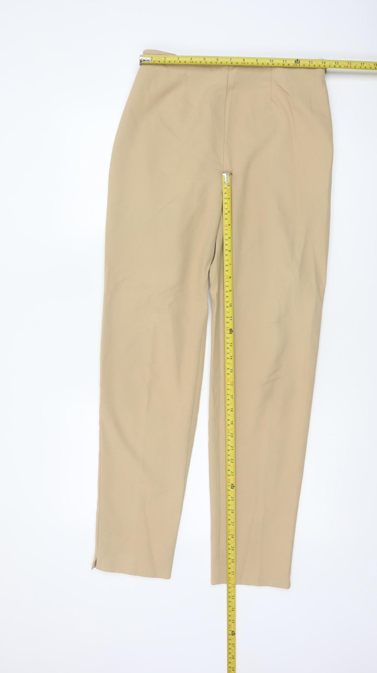 St Michael Marks & Spencer Women Beige Size 12 Long Tailored Trousers