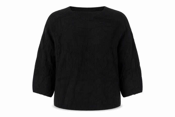 Monsoon Women Black S V-Neck Relaxed Knit Pullover Jumper