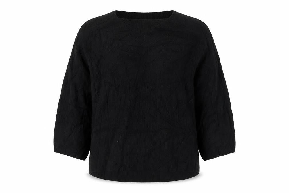 Monsoon Women Black S V-Neck Relaxed Knit Pullover Jumper