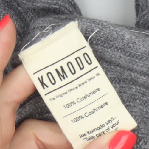 Komodo Women Grey Size 2 100% Cashmere Rib Knit Pullover Jumper