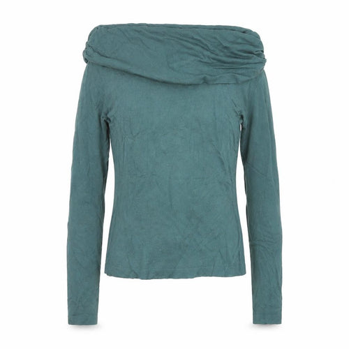 NA-KD Women’s Green Off Shoulder Long Sleeve Knit Top Size S