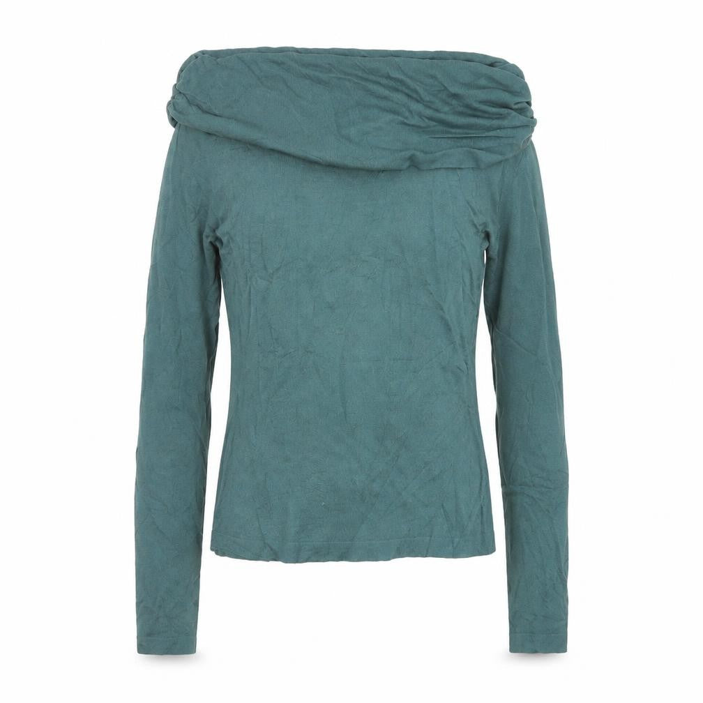 NA-KD Women’s Green Off Shoulder Long Sleeve Knit Top Size S