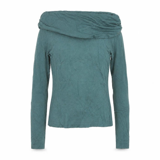 NA-KD Women’s Green Off Shoulder Long Sleeve Knit Top Size S