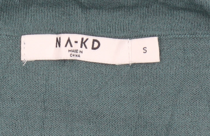 NA-KD Women’s Green Off Shoulder Long Sleeve Knit Top Size S