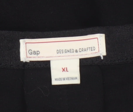 Gap Women Black XL Pleated Flare Short Skater Skirt
