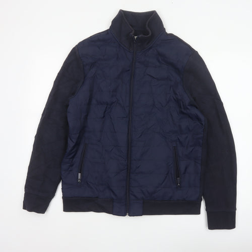 Jasper Conran Men’s Blue L Quilted Puffer Jacket Full Zip