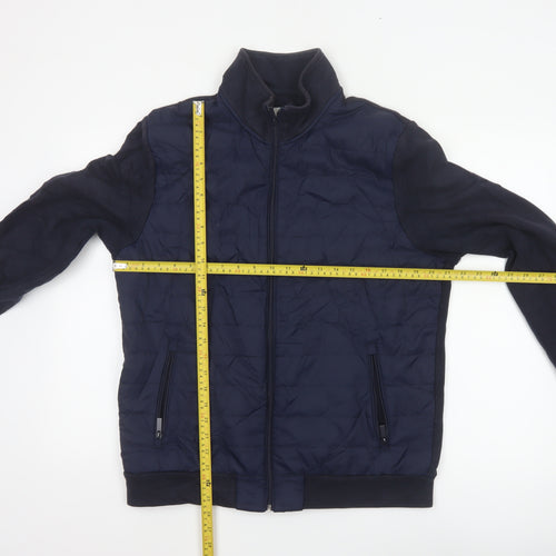 Jasper Conran Men’s Blue L Quilted Puffer Jacket Full Zip