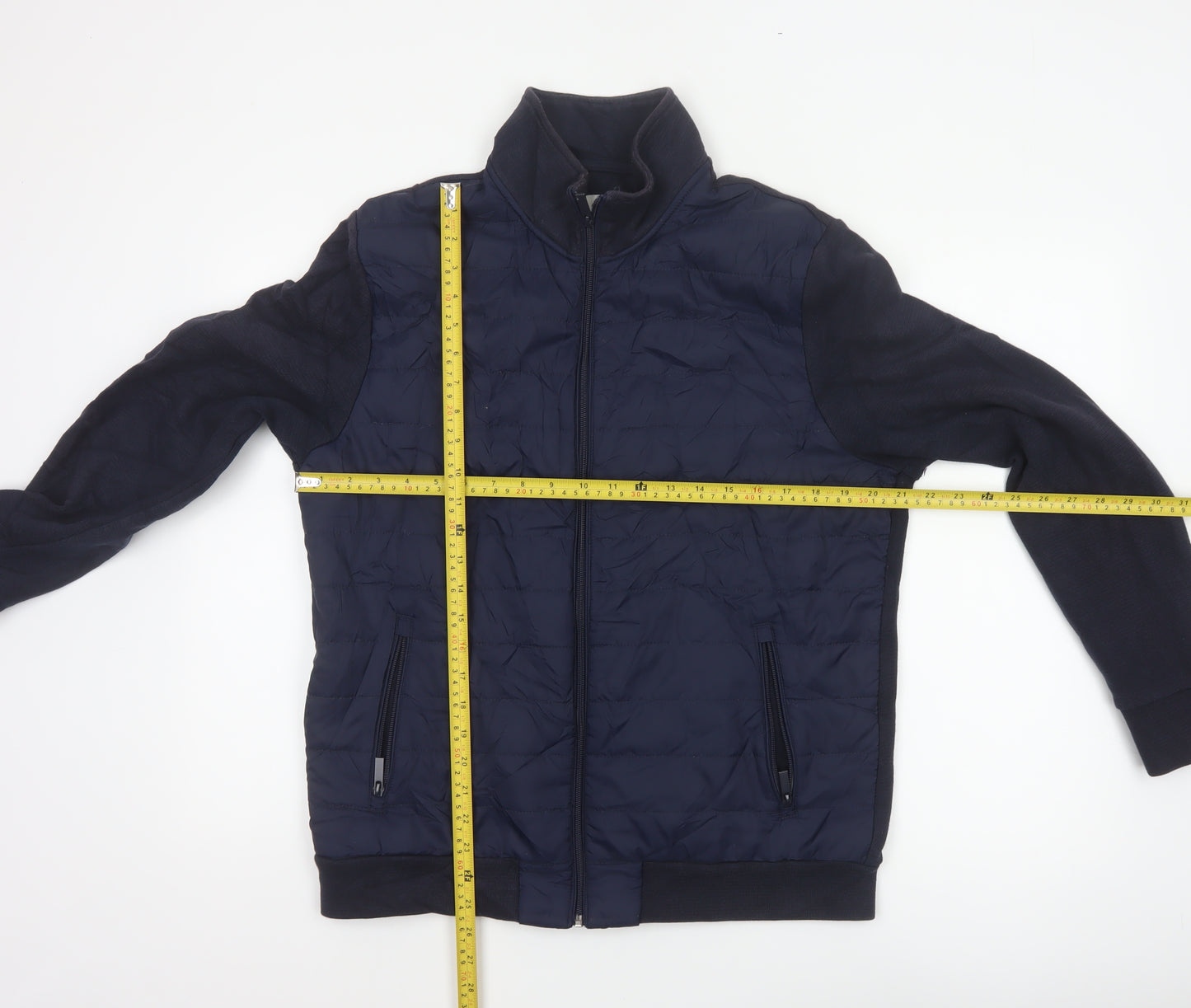 Jasper Conran Men’s Blue L Quilted Puffer Jacket Full Zip