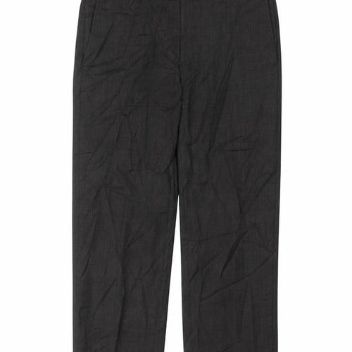 John Lewis Men’s Grey 36R Pure Wool Straight Dress Trousers