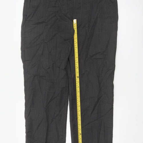 John Lewis Men’s Grey 36R Pure Wool Straight Dress Trousers
