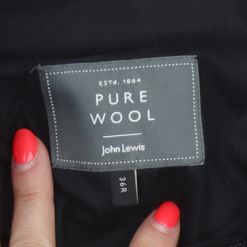 John Lewis Men’s Grey 36R Pure Wool Straight Dress Trousers