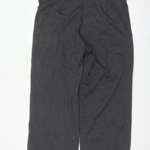 H&M Women Grey UK 18 Wide-Leg Sailor Button Trousers