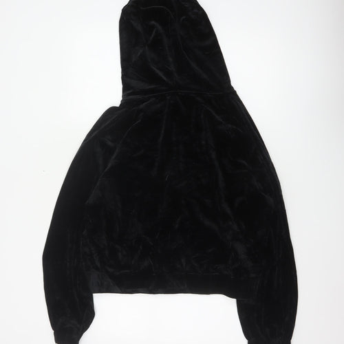 River Island Plus Women’s Black Velvet Full Zip Hoodie UK 18