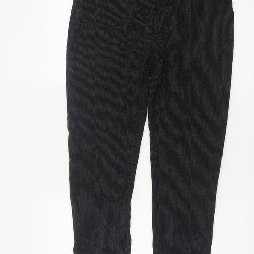 Next Women’s Black Pinstripe Slim Tapered Work Trousers UK 10