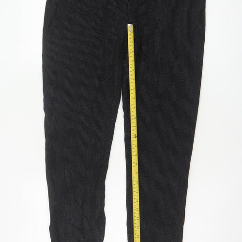Next Women’s Black Pinstripe Slim Tapered Work Trousers UK 10