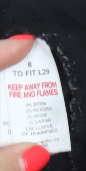 Papaya Women’s Black Bootcut Stretch Jeans Size 8 L29