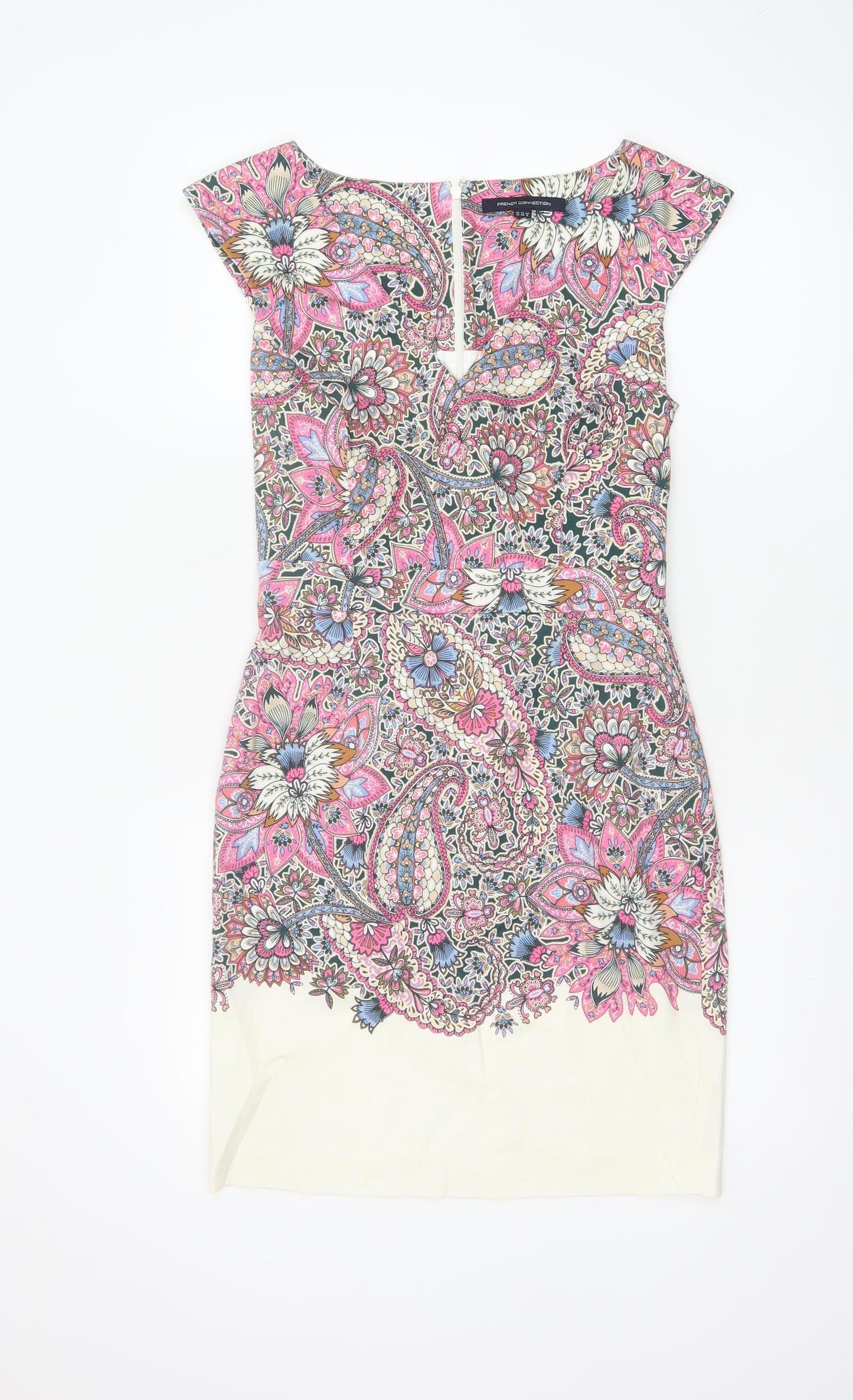 French Connection Women Multicoloured UK 10 Paisley Sheath Dress