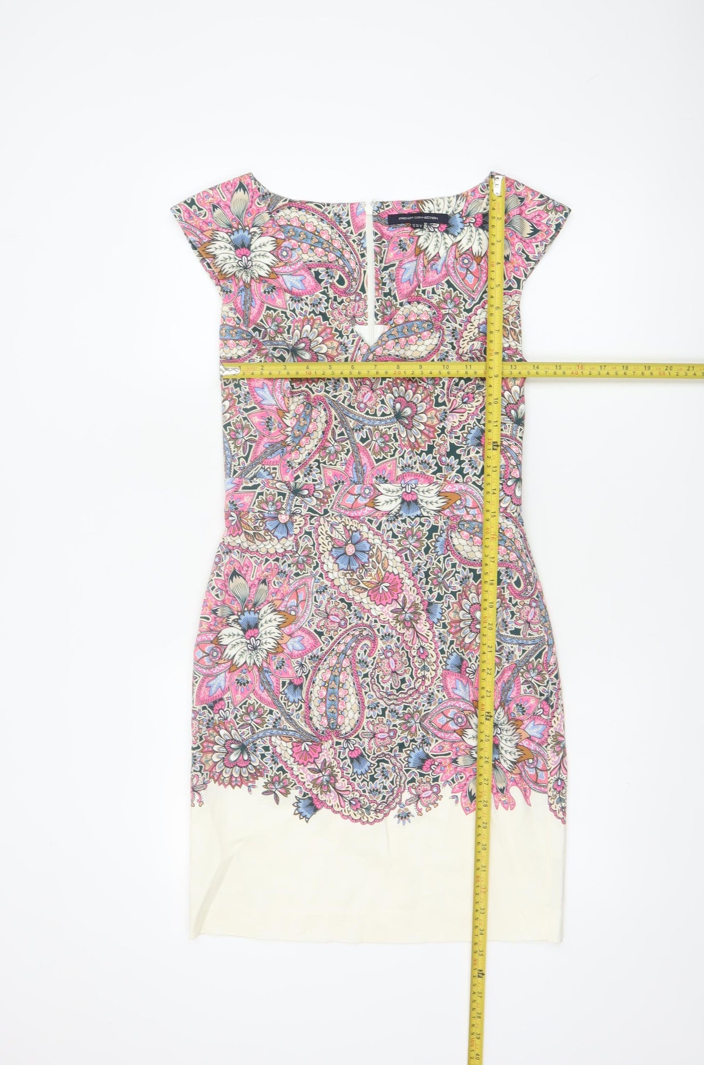 French Connection Women Multicoloured UK 10 Paisley Sheath Dress