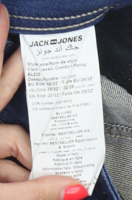 Jack & Jones Men’s Blue 28/32 Clark Classic Straight Jeans
