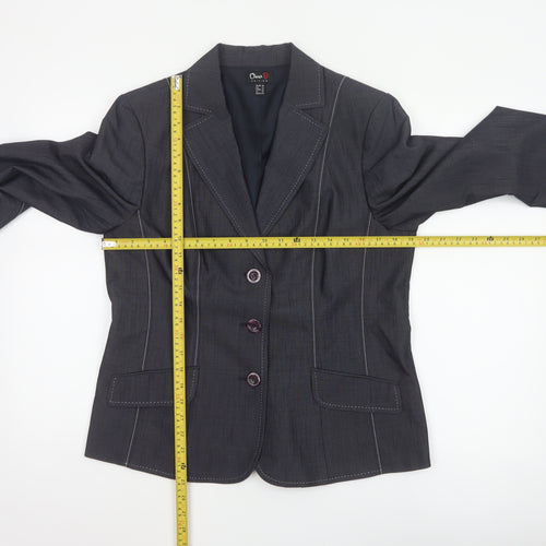 Oscar B. Women’s Black Size 14 Tailored 3 Button Blazer Jacket