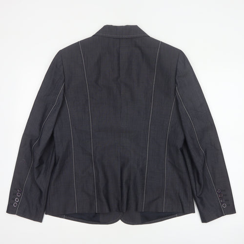 Oscar B. Women’s Black Size 14 Tailored 3 Button Blazer Jacket