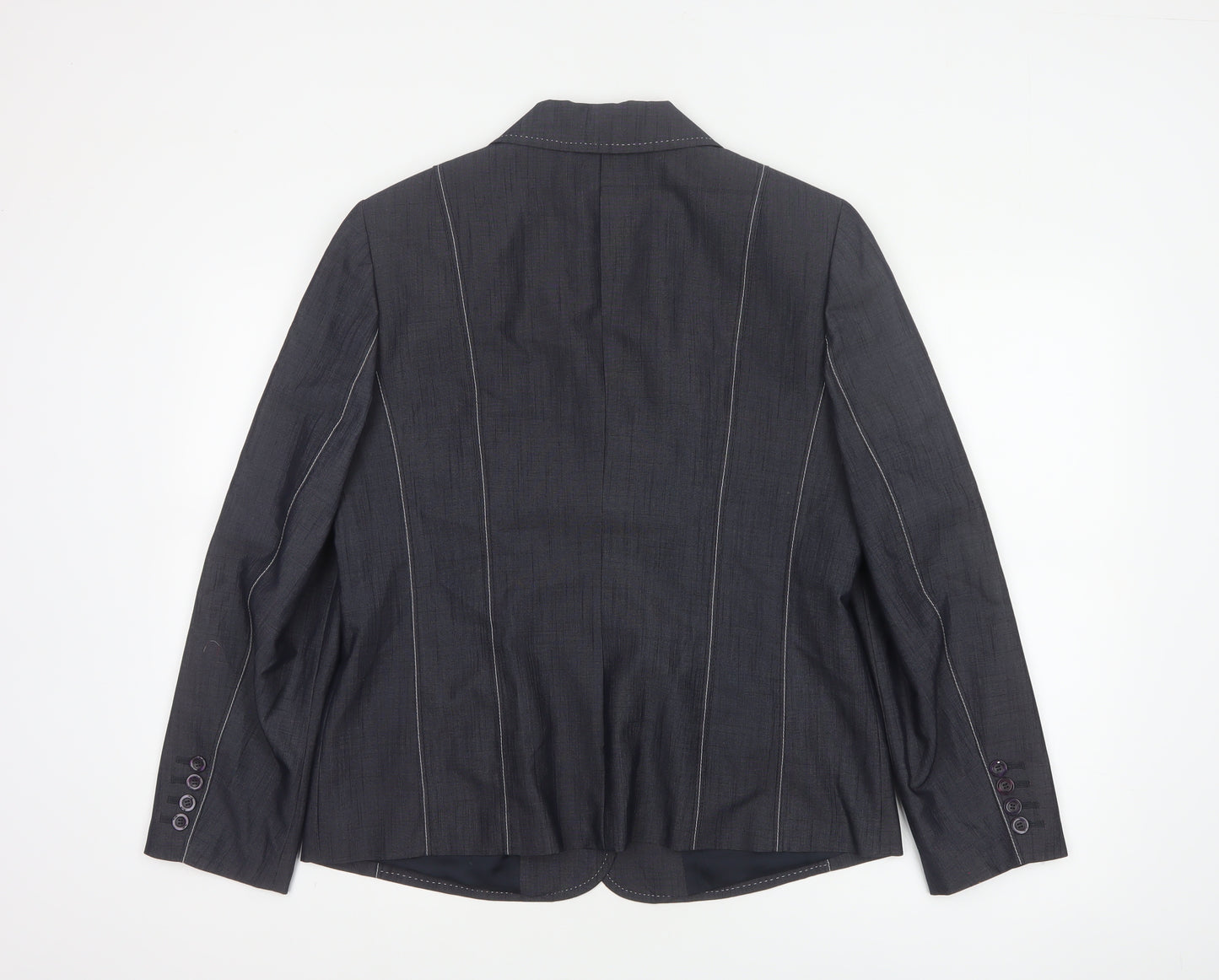 Oscar B. Women’s Black Size 14 Tailored 3 Button Blazer Jacket