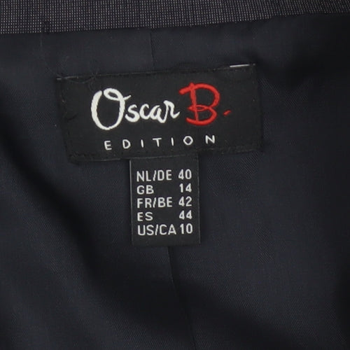 Oscar B. Women’s Black Size 14 Tailored 3 Button Blazer Jacket