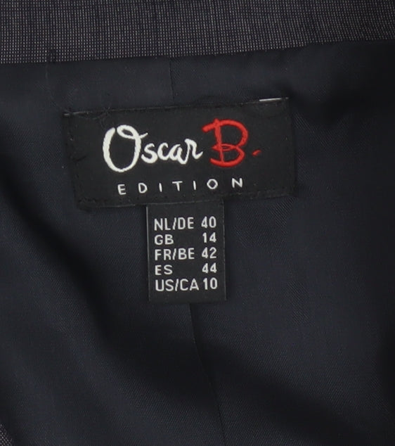 Oscar B. Women’s Black Size 14 Tailored 3 Button Blazer Jacket