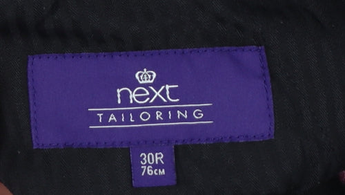 Next Men’s Black 30R Tailoring Straight Dress Trousers 30in