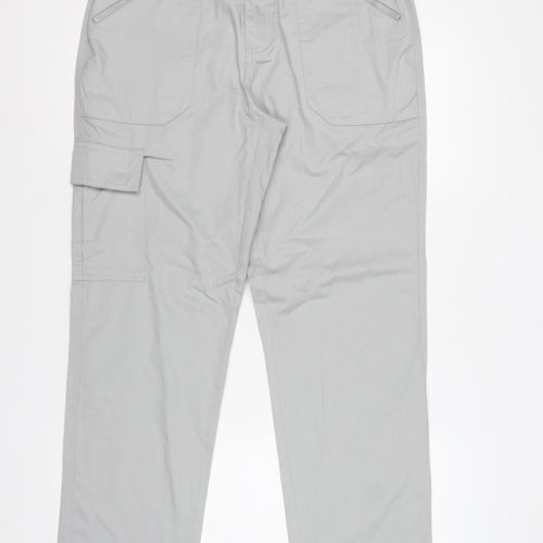 Cotton Traders Men’s Grey Cargo Trousers Size 34 Regular Straight Leg