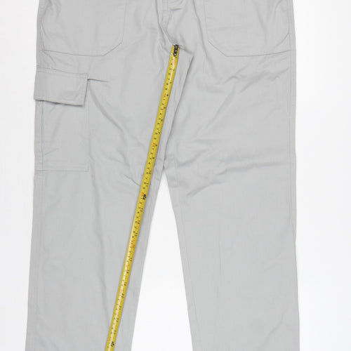 Cotton Traders Men’s Grey Cargo Trousers Size 34 Regular Straight Leg