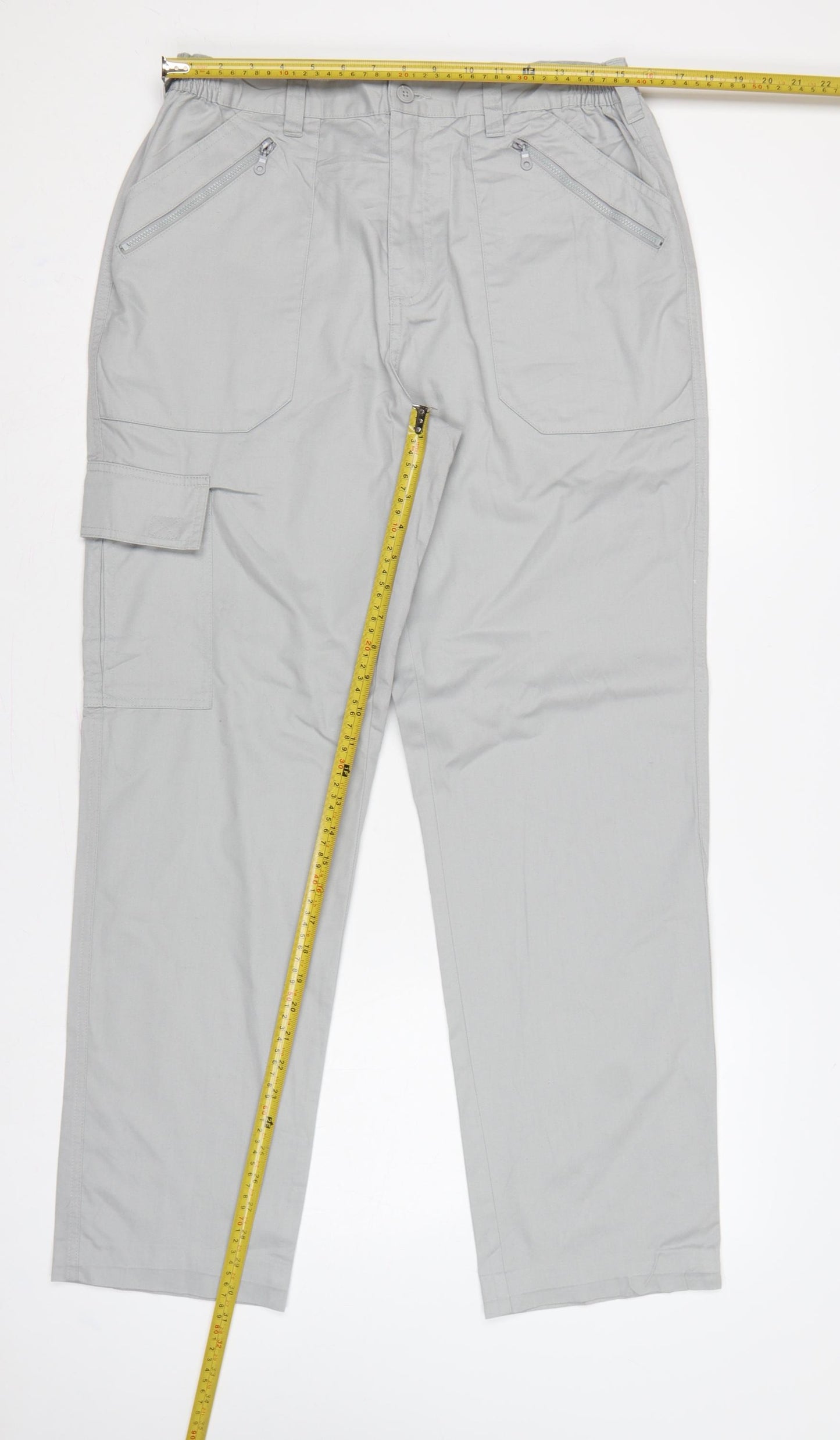 Cotton Traders Men’s Grey Cargo Trousers Size 34 Regular Straight Leg