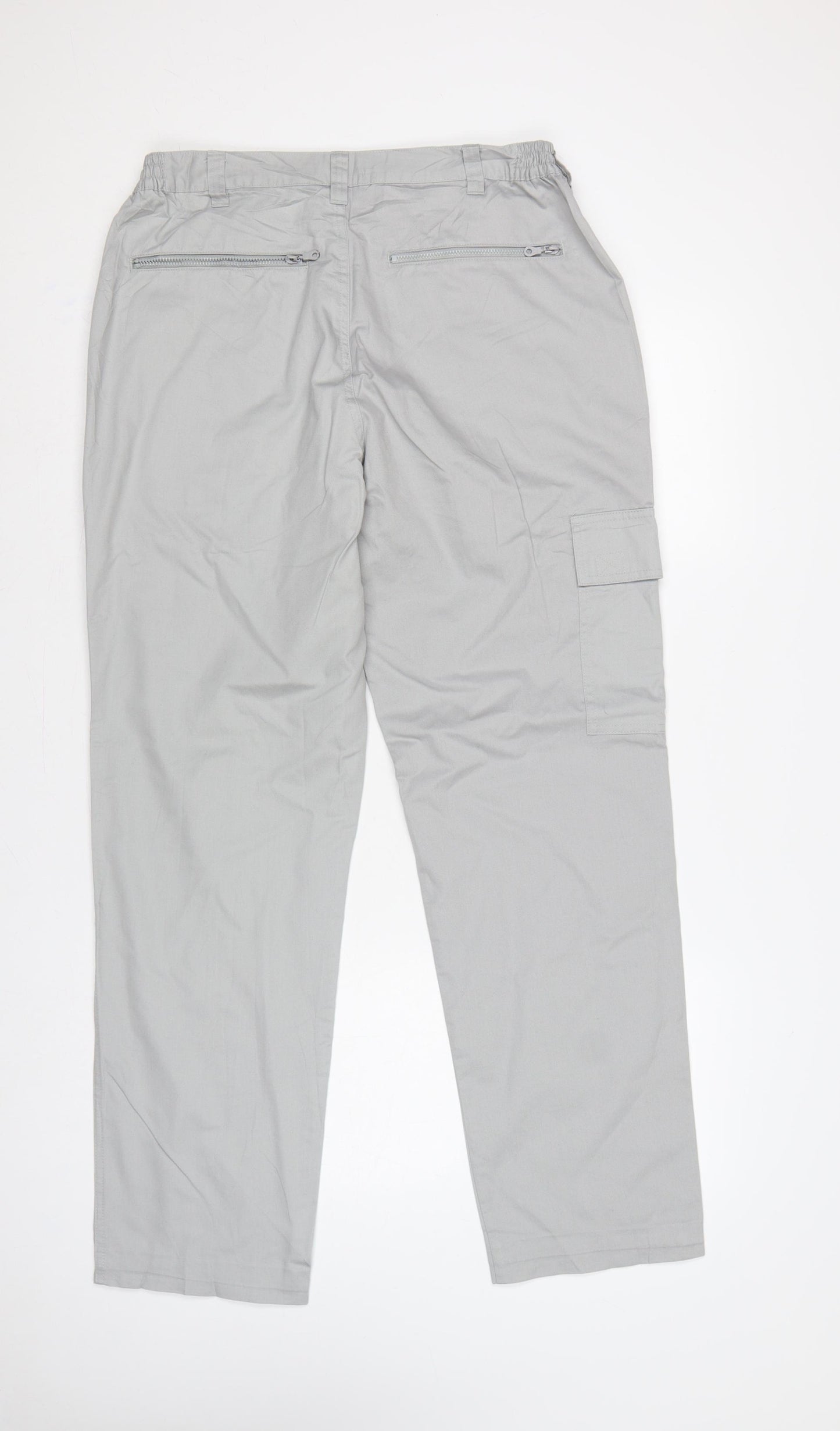 Cotton Traders Men’s Grey Cargo Trousers Size 34 Regular Straight Leg