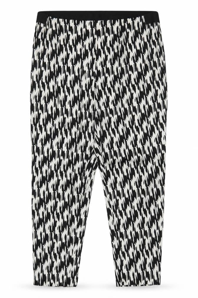 Marks & Spencer Women’s Black White UK 20 Tapered Stretch Trousers