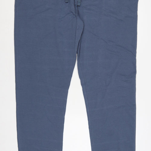 M&S Men’s Blue 5XL Long Regular Fit Drawstring Jogger Trousers