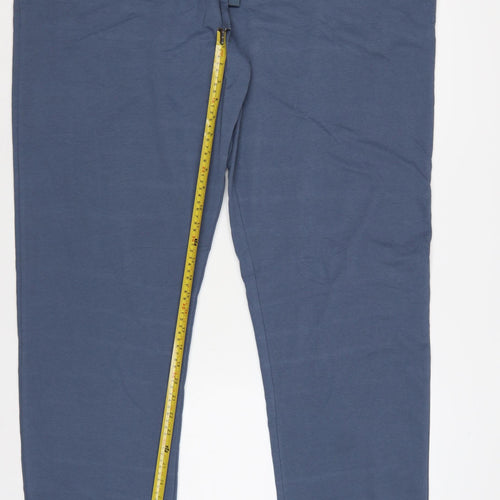 M&S Men’s Blue 5XL Long Regular Fit Drawstring Jogger Trousers