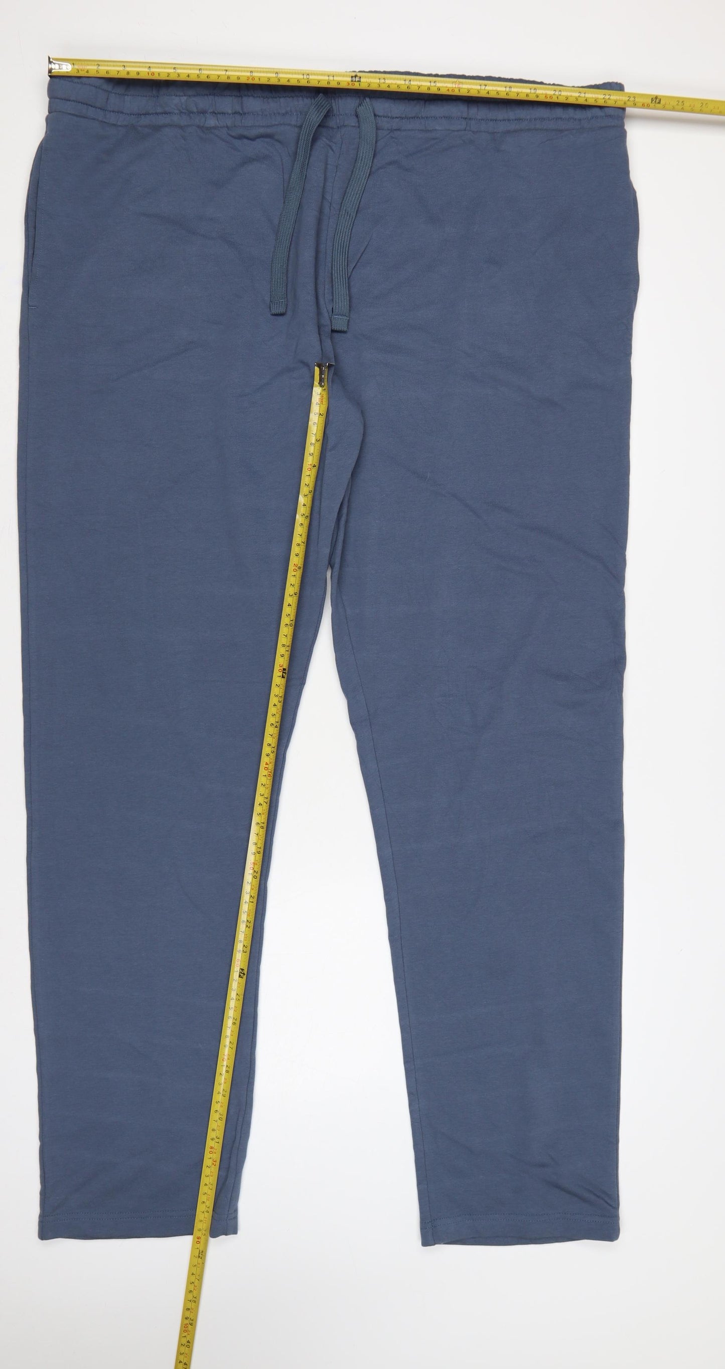 M&S Men’s Blue 5XL Long Regular Fit Drawstring Jogger Trousers