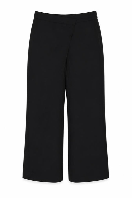 Zara Women’s Black L Wide-Leg Tailored Dress Trousers
