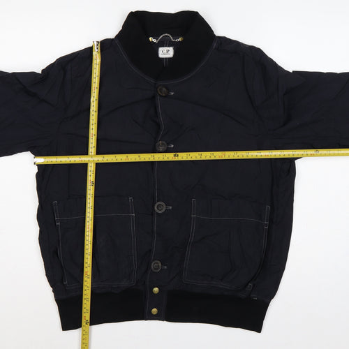 C.P. Company Men’s Black L Nylon Button Bomber Jacket